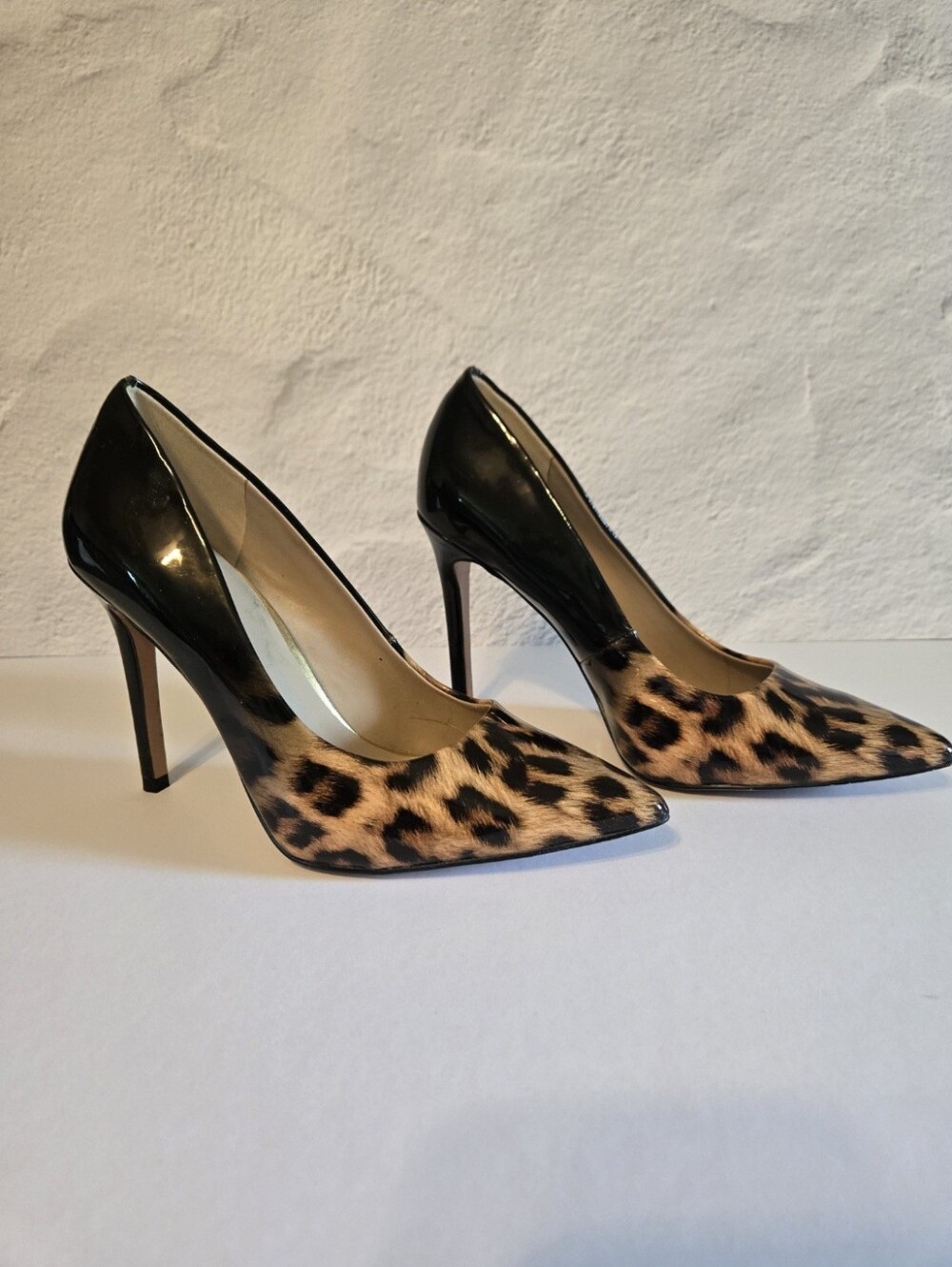 Leopard Print/Black High Heels